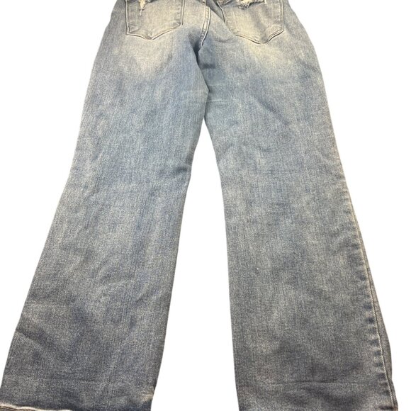 Risen SALT TREE Jeans Mid Rise Straight RDP5302 Distressed Denim Frayed Hem 13 - Picture 7 of 11